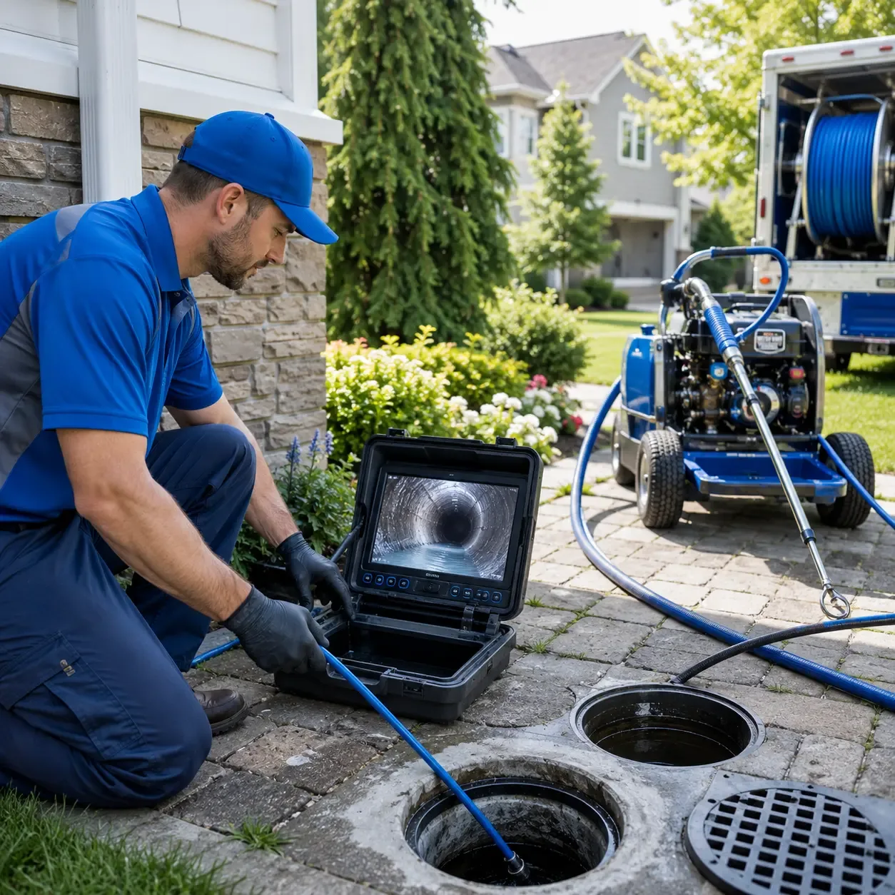 Outdoor drain cleaning professionals serving New Hudson, MI