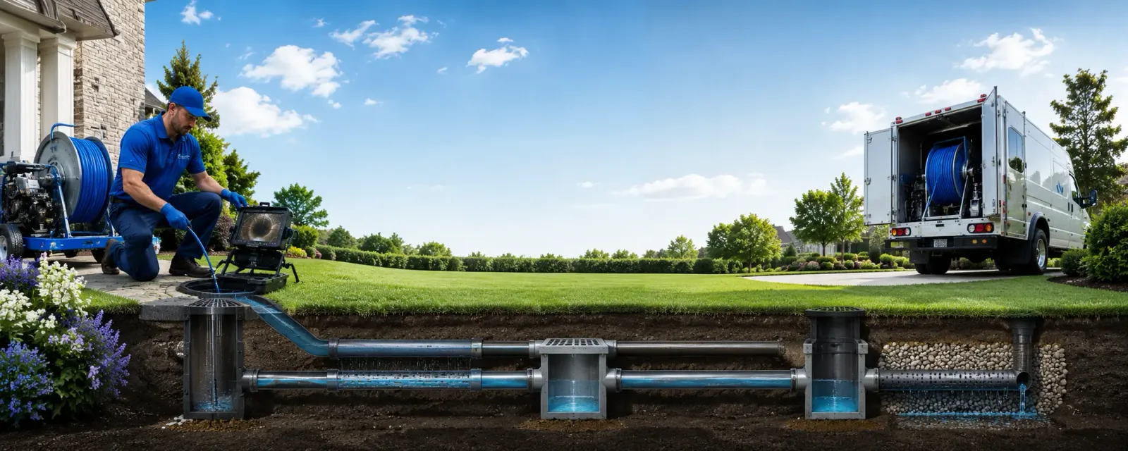 Outdoor drain cleaning information for New Hudson, MI